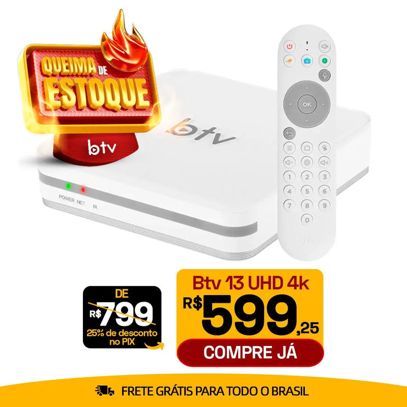 B-tv 13 4K Android 16GB Wi-Fi  (Promoção Limitada)